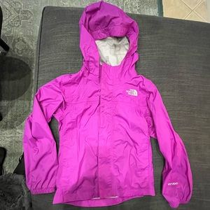 North face rain jacket/wind breaker girls XS